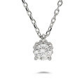 wholesale Sterling Silver Japanese Style Single Moissanite Necklace for Women, Four-Prong Setting Minimalist Pendant Collarbone Chain, Versatile Layering Look-0-7