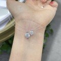 S925 Silver Invisible Moissanite Pendant Necklace for Women-0-1