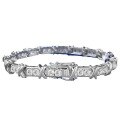 wholesale S925 silver-plated white gold XO pave diamond bracelet, live new-0-4