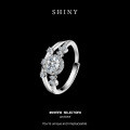 S925 Sterling Silver 30ct Moissanite Interwoven Proposal Ring-0-4