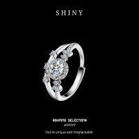 S925 Sterling Silver 30ct Moissanite Interwoven Proposal Ring-S925 sterling silver + 50% moissanite  Adjustable opening