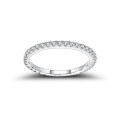 wholesale 925 Sterling Silver Plated White Gold Full Eternity Band Ring with Moissanite, Fashionable and Elegant-0-4