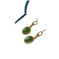 wholesale 925 Silver Inlaid Natural Hetian Jade Jasper Stud Earrings, New Chinese Style Live Streaming Hit-0-4