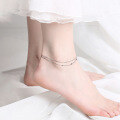 wholesale S925 Sterling Silver Beach Layered Bead Ankle Chain, European and American Stackable Wholesale from Manufacturer-0-2
