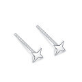 wholesale Sterling Silver S999 Ear Piercing Earrings for Women, Pure Silver Small and Mini Double-ended Ear Studs, Cartilage Ear Studs, Minimalist Ear Piercing Needle Ear Accessories-0-13