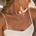 wholesale 18k Gold Plated Silver Inlaid with Moissanite Personalized DIY Letter Name Necklace for Valentine's Day Gift-0-2