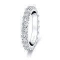Sterling Silver 3mm Round Moissanite Fashion Commuter Ring Wholesale-0-3
