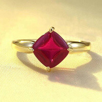 wholesale New 925 Silver Pigeon Blood Red Cushion Ring for Women, Fashionable, Simple, Versatile, Best-Selling, Elegant Style-R583 Red Diamond>No. 5
