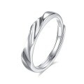 wholesale S925 Sterling Silver Original Design High-end Couple Rings Adjustable Plain Band Rings Valentine's Day Gift-0-181