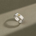 wholesale S925 Sterling Silver Smile Ring Korean Version INS Retro Smile Adjustable Women's Ring Versatile Student Ring-0-0
