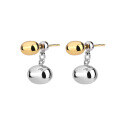wholesale Metal material Korean version fashion lightweight luxury sense bean earrings simple two-tone personality drop small niche personality temperament earrings-0-4
