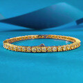 wholesale 925 Silver New Yellow Full Diamond Tennis Bracelet, Classic Daily Fashion OL Live Stream Style-0-0