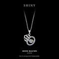 925 Silver Zircon Pendant Choker Necklace, New Korean Fashion Jumping Chain-0-4