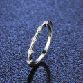 Sterling Silver Moissanite Bamboo Knot Women's Fashion Stackable Ring-0-1