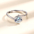 wholesale Metal material first, one-carat D-color moissanite ring for women,,,, gift for girlfriend, jewelry wholesale-0-2