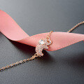 wholesale S925 Silver Cross-Border Minimalist Style Rose Gold-Plated Zircon Elephant Trendy Bracelet for Women-0-2