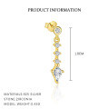 wholesale S925 Sterling Silver Geometric Teardrop Marquise Zircon European Cross-border French Earrings For Women-0-6