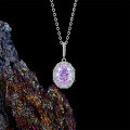 Metal Alloy Teardrop Amethyst Jewelry Set, Necklace and Earrings-0-1