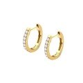 wholesale 18K gold U-shaped earrings with natural diamonds, simple and elegant ear studs, versatile hoops, sophisticated ear cuffs, luxury lightweight style-0-4
