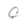 wholesale S925 Sterling Silver Diamond-Encrusted Leaf Ring, Ins Style Minimalist Design Women's Jewelry R01788-0-4