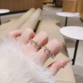 wholesale Sterling Silver Maker S990 Wave Tassel Lucky Bead Ring for Women, Fashionable and Elegant, Versatile and Dynamic Ring-0-2