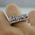 wholesale Metal 3D Cut Star Underline Trendy Personalized Name Ring, a Hot New Seller in Europe and America-0-1