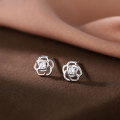 wholesale 925 Sterling Silver Rose Stud Earrings For Women-0-1