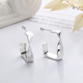 wholesale S925 Sterling Silver Korean Style INS Geometric Design Twisted Wave Stud Earrings Minimalist Commute Light Luxury-0-1