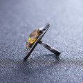 wholesale 925 Silver Italian Artisan Designer Ring with Vintage Jewelry Style, Set with Natural Yellow Crystal Gemstone-0-1