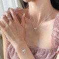wholesale 999 Silver Fresh, Sweet, Ins-Style, Niche Design Exquisite Lily of the Valley Bow Necklace Y02052-0-0