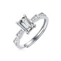 wholesale 925 Silver Cross-Stacking Ins Moissanite Ring with Design Sense, Best-Selling European and American Light Luxury Ring for Women, Does Not Fade-0-5