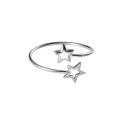 wholesale S925 Sterling Silver Korean Style Fashion Star Ring Personality Five-Pointed Star Adjustable Ring-0-4