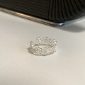 wholesale S925 Sterling Silver Ethereal Hollow-Out Floral Ring, Gentle and Elegant, Sweet and Unique, High-End Sense Index Finger Band-0-5
