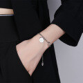 wholesale S925 Sterling Silver Korean Style Personalized Trendy Streetwear Multi-Element Accessory Stitched English Tag Bracelet-0-3