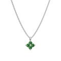wholesale 925 Silver Cross-border Women's Small and Minimalist Luxury Birthstone Series Colorful Flower Pendant Fresh and Elegant Collarbone Necklace-0-9