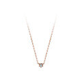 wholesale S925 Silver Korean-style Minimalist Single Diamond Necklace for Women, Petite and Elegant Collarbone Chain D8018-0-4