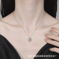 S925 Sterling Silver Moissanite Necklace, 50-Point Moon and Star Pendant, Simple Korean Style Wholesale-0-2