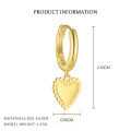 wholesale S925 Sterling Silver French Minimalist Heart Stud Earrings For Women, Sweet And Chic-0-6