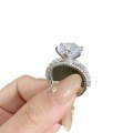 wholesale S925 Sterling Silver 5ct Moissanite Ring for Women D Color Moissanite VVS1-0-4