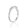 S925 Silver Gold-Plated 25*5mm Rectangular Moissanite Crossover Stacking Ring-0-3