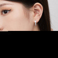wholesale S925 Sterling Silver Cross-Border European and American Ear Studs with High-End Zircon Inlay, Fashionably Versatile Minimalist Understated Style Wholesale-0-3
