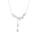 wholesale 990 Sterling Silver Calla Lily Tassel Set Necklace for Girlfriend, Pendant, Versatile Choker Jewelry-0-4
