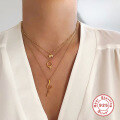 wholesale S925 Sterling Silver Ins Elephant Pendant Versatile Pearl Chain Korean Style Unique Small Necklace-0-1