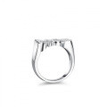 S925 Silver Moissanite Women's European and American Row Ring Luxury Full Diamond Letter Ring-0-3