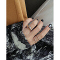 wholesale S925 Sterling Silver Versatile Korean Style Ins Fashion Minimalist Double-Layer Line Design Adjustable Open Ring for Women-0-3
