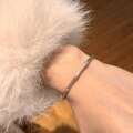 wholesale 925 Sterling Silver New Chinese Style Women's Bracelet Minimalist Versatile Design Small-Batch Bamboo Joint Matte Finish Closed Cuff Bangle-0-2