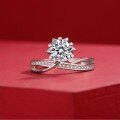 925 Silver Moissanite Snowflake Crown Ring Wholesale-0-2