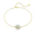 wholesale S925 Sterling Silver Australian Opal Necklace And Bracelet Set, Inlaid With European And American Style, Luxury Amazon Best-seller-0-4