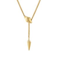 wholesale 925 Sterling Silver Necklace for Women - Minimalist Ins Style, High-End Sensibility, Personalized Understated Aesthetic Silver Jewelry-Gold DY191093-SG-NA>925 silver