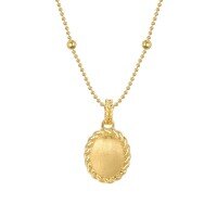 wholesale 925 Sterling Silver Cross-Border New Chinese Style Oval Matte Stud Earrings and Necklace for Women, Simple Elegant Sophisticated and Delicate-Gold DY191112-SG-NA>925 silver